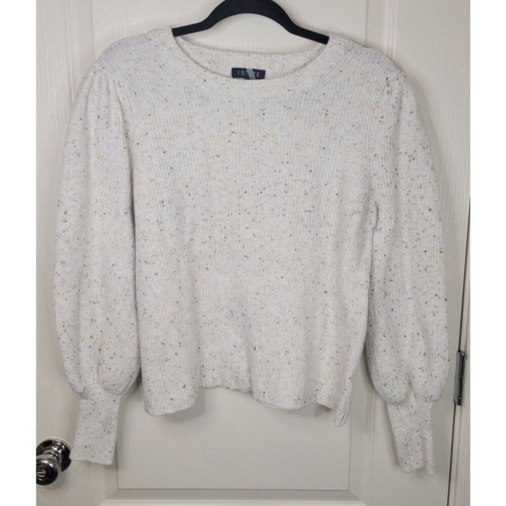 1. State Blouson Sleeve Crew Neck Sweater